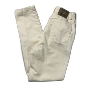 vintage White Tab 900 Series Levi's High Waist Tapered Leg Off White/Cream Sz 11
